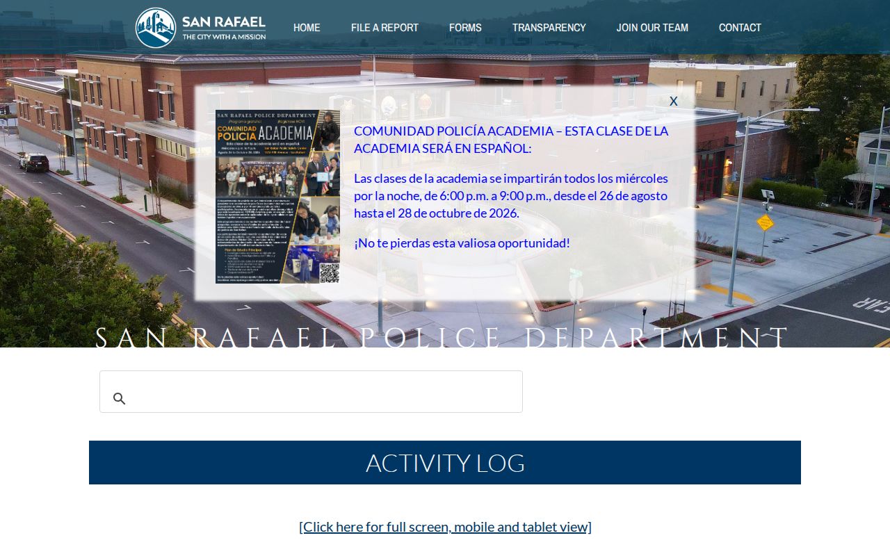 San Rafael Police activity log for Marin County arrest records